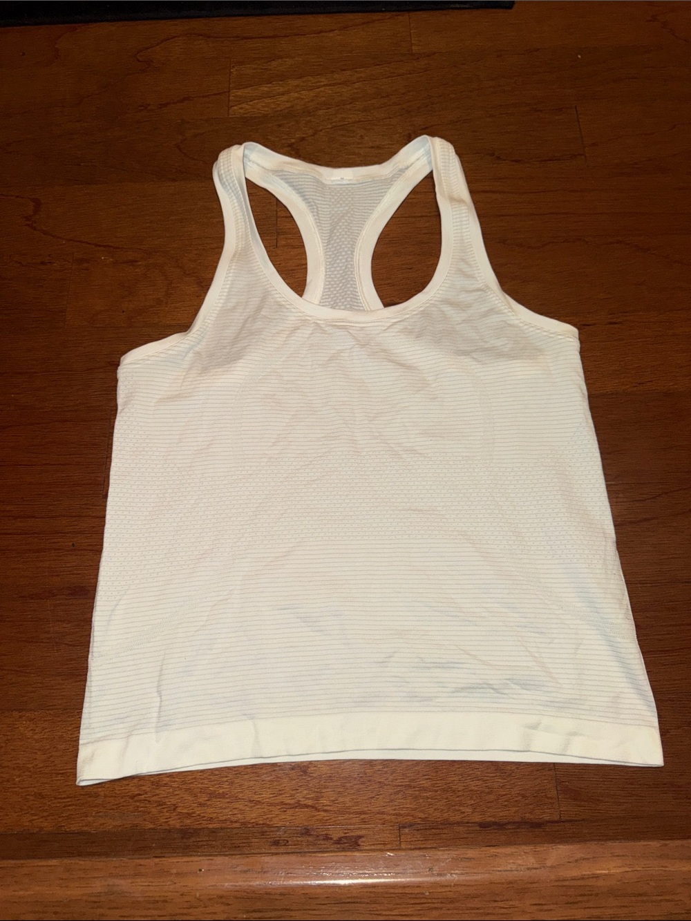 lululemon athletica White Racerback Tank - Breathable Mesh Back